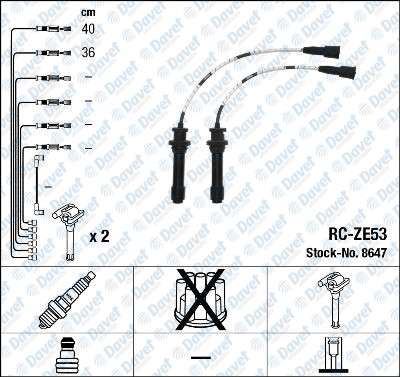 NGK 8647 Buji Kablosu Tk Mazda 323 1.5i-1.6i 16v 99-05(Rc-Ze53)